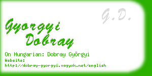 gyorgyi dobray business card